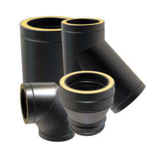 3" (80mm) KW Pro Twin Wall Flue Pipe - Black