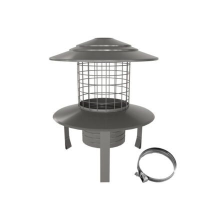 Pot Hanging Cowl 4" - Stainless - Screw-Fix