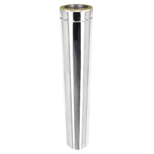 Straight Length 1000mm Twin Wall Insulated Flue Pipe - 5" (125mm)