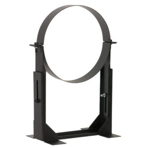 Adjustable Wall Bracket Support 130-210mm For Twin Wall Flue Pipe - 6" (150mm) - Black