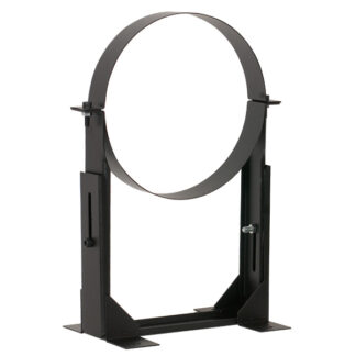 Adjustable Wall Bracket Support 130-210mm For Twin Wall Flue Pipe - 5" (125mm) - Black