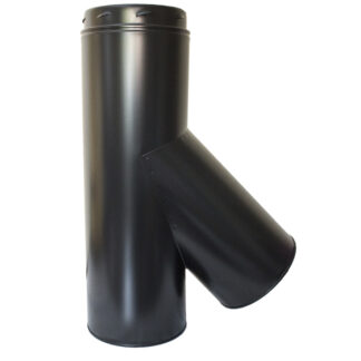 Tee 135° Inc Locking Band  - 6" (150mm) - Sflue Black