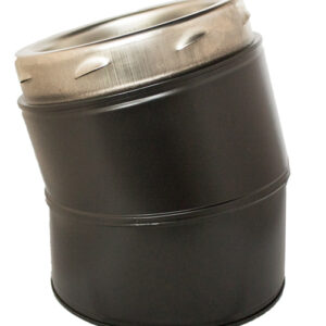Elbow 15° Inc Locking Band  - 6" (150mm) - Sflue Black