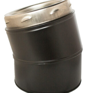 Elbow 15° Inc Locking Band  - 6" (150mm) - Sflue Black