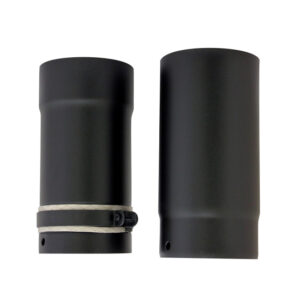250mm 2 Part Adjustable Pipe 5" (125mm) - Matt Black