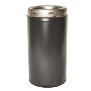 Twin Wall 300mm Pipe Inc Locking Band  - 6" (150mm) - Sflue Black