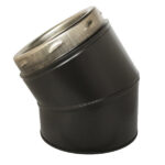 Elbow 30° Inc Locking Band  - 6" (150mm) - Sflue Black