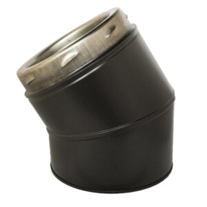 Elbow 30° Inc Locking Band  - 6" (150mm) - Sflue Black
