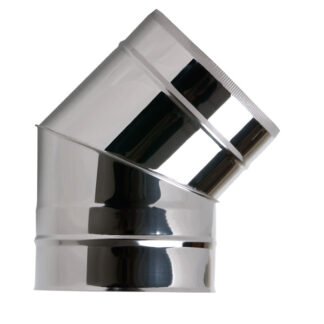 Elbow 45° Twin Wall Insulated Flue Pipe - 5" (125mm)