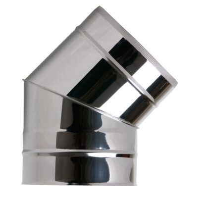 Elbow 45° Twin Wall Insulated Flue Pipe - 5" (125mm)
