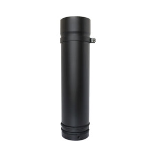 500mm 1 Part Adjustable Pipe 8" (200mm) - Matt Black