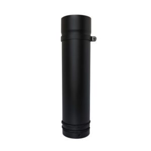 500mm 1 Part Adjustable Pipe 5" (125mm) - Gloss Black