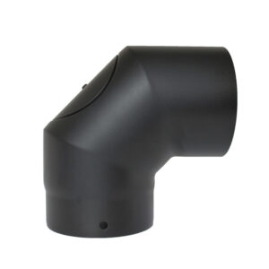 90° Elbow With Door 5" (125mm) - Matt Black