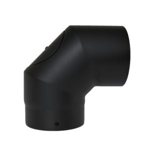90° Elbow With Door 5" (125mm) - Gloss Black