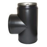 Tee 90° Inc Locking Band  - 6" (150mm) - Sflue Black