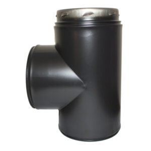 Tee 90° Inc Locking Band  - 6" (150mm) - Sflue Black