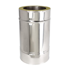 Adjustable Length 250mm-350mm Twin Wall Insulated Flue Pipe - 5" (125mm)