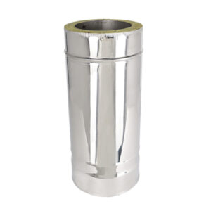 Adjustable Length 350mm-500mm Twin Wall Insulated Flue Pipe - 5" (125mm)