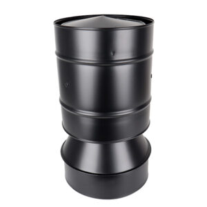 Anti-Wind Cowl For Twin Wall Insulated Flue Pipe - 6" (150mm) - Black