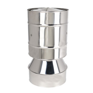 Anti-Wind Cowl For Twin Wall Insulated Flue Pipe - 5" (125mm)