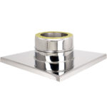 Console Plate with Adapter - Twin Wall Insulated Flue Pipe - 7" (175mm)