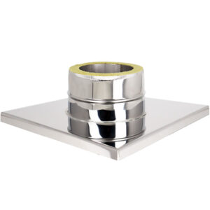 Console Plate With Adapter - Twin Wall Insulated Flue Pipe - 5" (125mm)