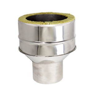 Increasing Adapter From Single Wall To Twin Wall Insulated Flue Pipe - 5" (125mm) - 6" (150mm)