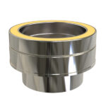 KW Pro Flat Adapter From Single Wall To Twin Wall - 8" (200mm)