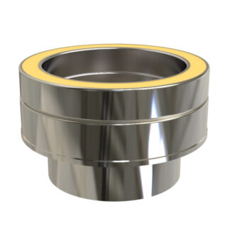 KW Pro Flat Adapter From Single Wall To Twin Wall - 8" (200mm)