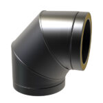 KW Pro 90° Elbow - 3" (80mm) -  Black