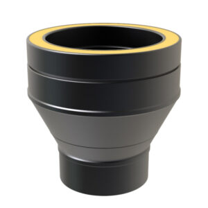 KW Pro Increasing Adapter From Single Wall 4"-5" -  Black
