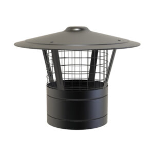 KW Pro Rain Cap with Birdguard - 8" (200mm) - Black