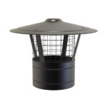 KW Pro Rain Cap with Birdguard - 7" (175mm) - Black