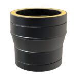 KW Pro Increasing Adapter From Twin To Twin 6"-7" - 6" (150mm) - Black