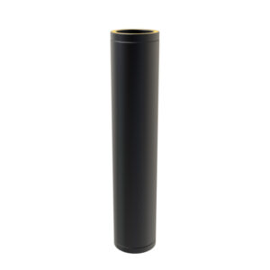 KW Pro Twin Wall Flue Pipe 1000mm - 3" (80mm) -  Black