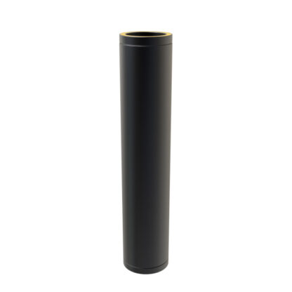 KW Pro Twin Wall Flue Pipe 1000mm - 4" (100mm) -  Black