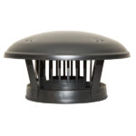 Rain Cap Birdguard Inc Locking Band Sflue Black - 5" (125mm)