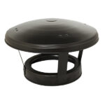 Rain Cap Inc Locking Band Sflue Black - 5" (125mm)