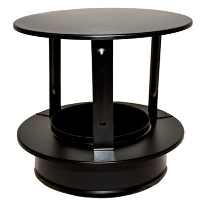 Rain Cap For Twin Wall Flue Pipe - 6" (150mm) - Black