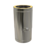 KW Pro Adjustable Length 250mm-350mm Twin Wall Flue Pipe - 4" (100mm)