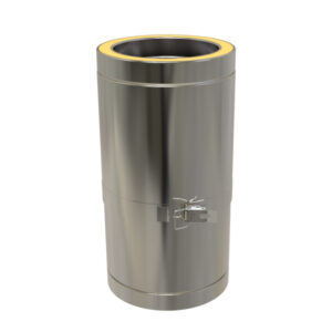 KW Pro Adjustable Length 250mm-350mm Twin Wall Flue Pipe - 4" (100mm)