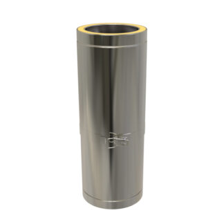 KW Pro 350mm-500mm  Adjustable Length Twin Wall Flue Pipe - 5" (125mm)