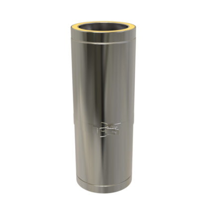 KW Pro 350mm-500mm Adjustable Length Twin Wall Flue Pipe - 6" (150mm)