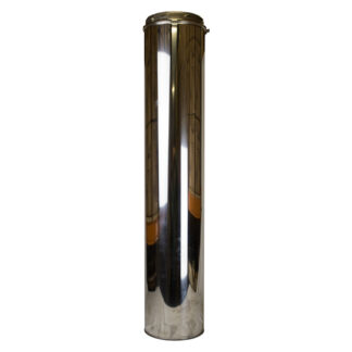 Twin Wall Flue Pipe 1000mm Inc Locking Band Sflue - 5" (125mm)