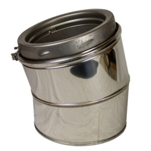 Elbow 15°  Inc Locking Band Sflue - 5" (125mm)