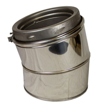 Elbow 15°  Inc Locking Band Sflue - 5" (125mm)