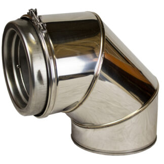 Elbow 90° Inc Locking Band Sflue - 5" (125mm)