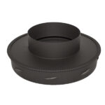 Increasing Adaptor To Twin Wall - Sflue Black - 4" (100mm) - 5" (125mm)
