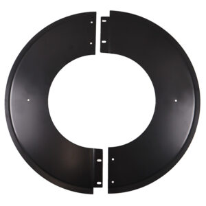 Vitreous Enamelled Split Rosette Collar 5" (125mm) - Matt Black