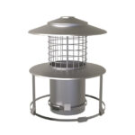 Pot Hanger with rain cap mesh (Stainless Steel) - 6"